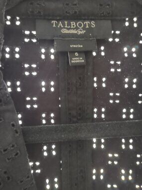 Talbots - eyelet blazer jacket  (WHBM style) - cotton summer - size 6